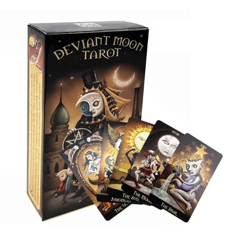 FESHS eviant moon for Oracle Cards English Card Deck Tarot Mysterious Divination Card Family Party Funny Board Game Card Pack
