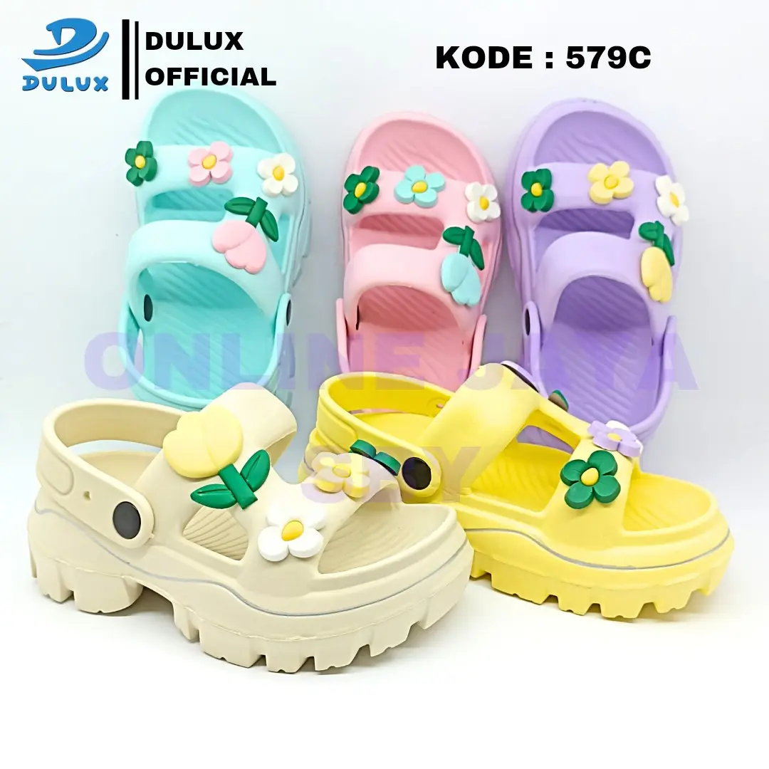 DULUX - SANDAL ANAK HAK TINGGI BUNGA LUCU 579C UKURAN 30-35