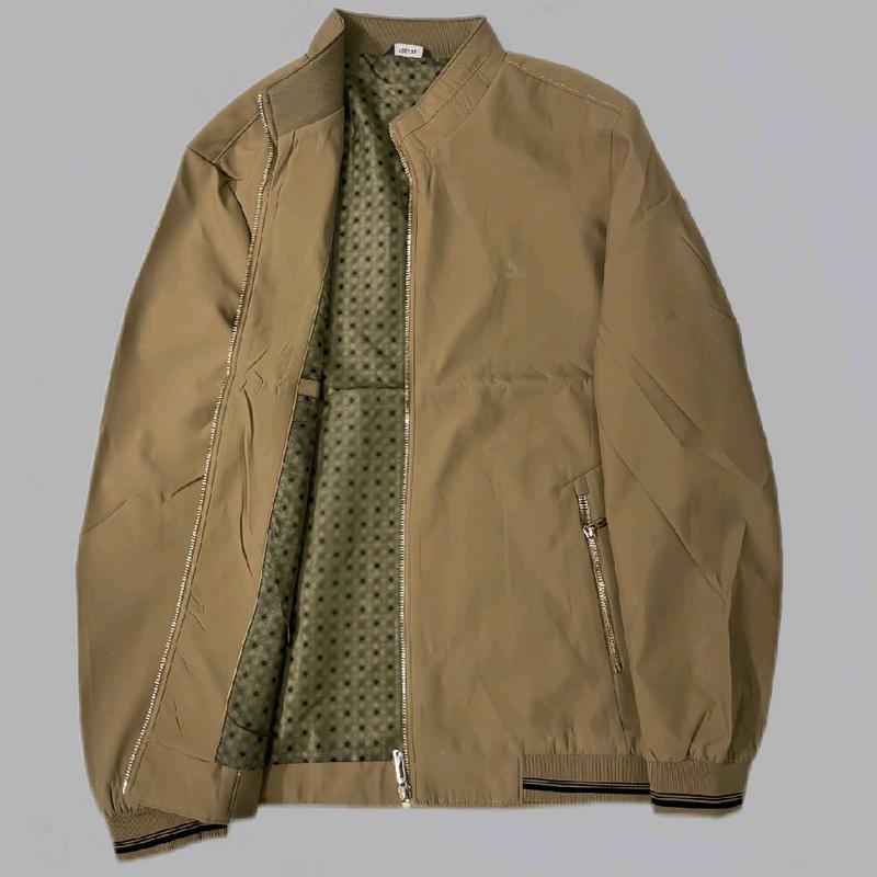 Áo khoác gió nam trung niên có khả năng chống nước lót lụa cao cấp 2 lớp có túi - Menswear Jacket Nhung 0
