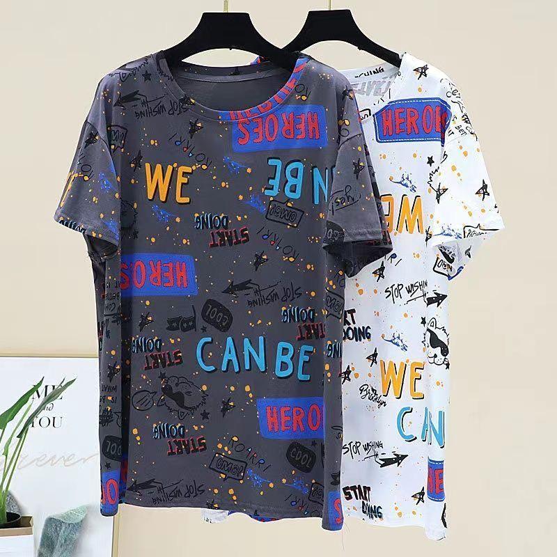 Product Introduction of Áo Thun ngắn Tay Phong Cách Hàn Quốc Mùa Hè Mới, Ngoại Cỡ, Dành Cho Nữ, Dáng Rộng Vừa Vặn, Quần Áo Ngoại Cỡ, Áo Giấu Bụng, [Đánh Giá Tích Cực 1004] 15