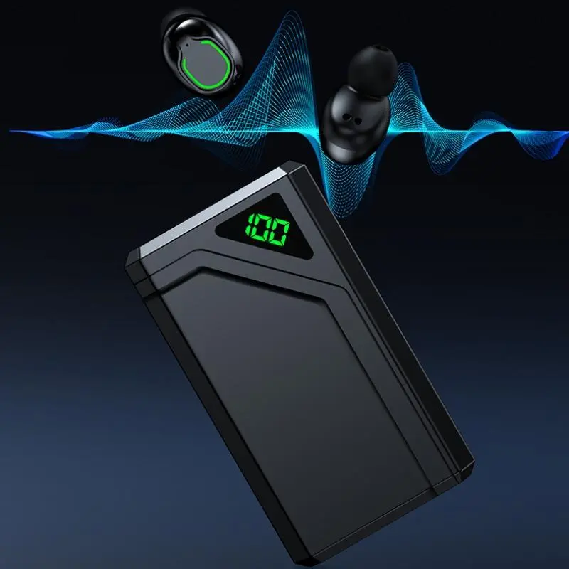in-ear Design Wireless Earphone, TWS HiFi Dolby Bass Stereo HD Calling Earphone with Charging Case, Bluetooth-compatible Earbuds for Android & iPhone Cellphone 0