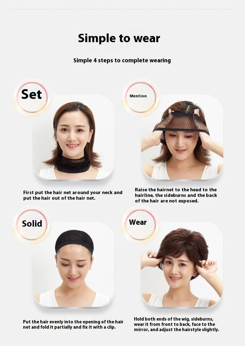 Product Introduction of 100% Human Hair Wigs For Women Short Wig Hair Modern Style Full Machine Wig Fashion Type For Female Gift For Mother 7