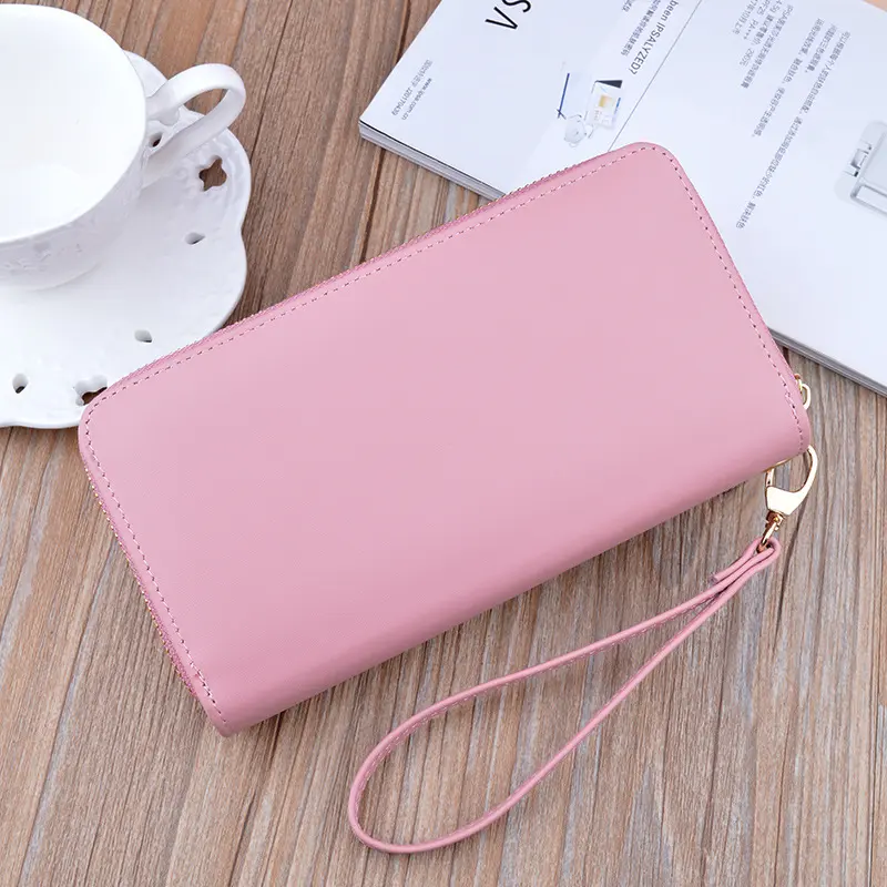 DOMPET PANJANG WANITA 2 RESLETING KULIT PREMIUM  NAOMI KARTU UANG TALI KOREA BATAM MURAH CEWEK 5