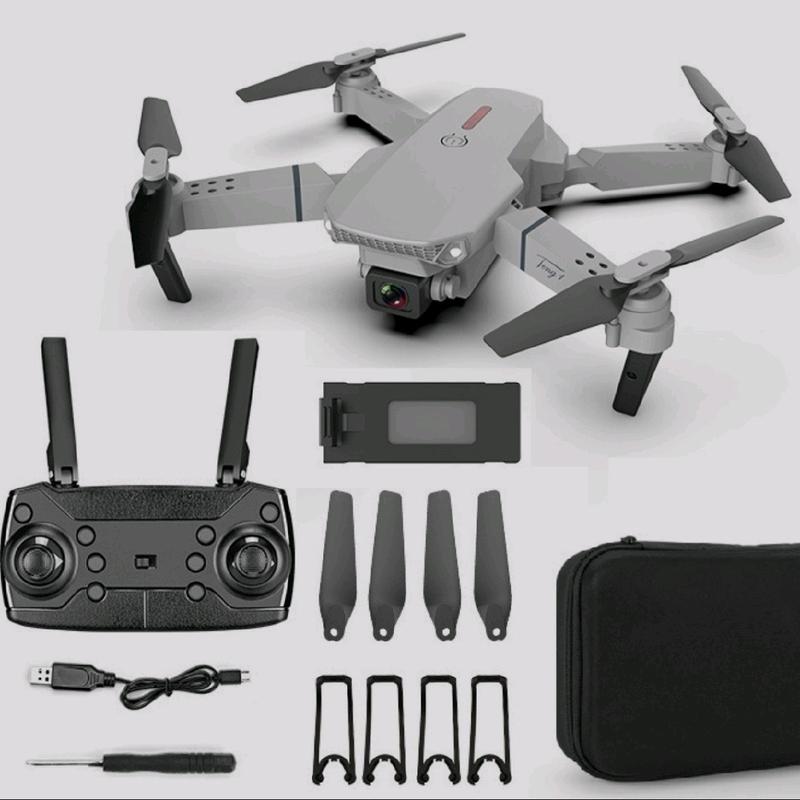 Flycam E88 pro phiên bản 2 camera 4k (phiên bản cao cấp nhất của E88 pro) , cảm biến định vị quang học lơ giúp máy bay ổn định trên không. UAV Nhôm Nhựa TPU Drone Chụp Ảnh