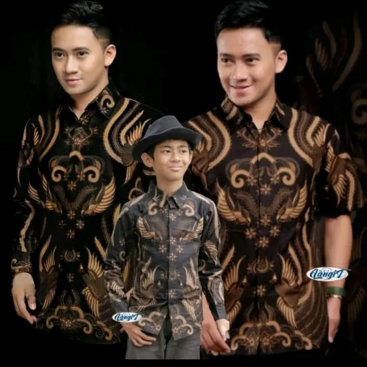 kemeja batik couple ayah dan anak laki laki 0