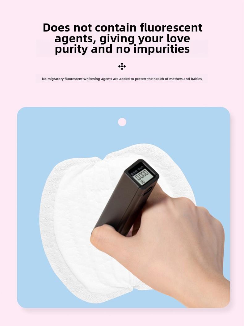 Product Introduction of Disposable Anti-Overflow Breast Pad 100 Pieces Breastfeeding Breast Pad Pregnant Women Spill Prevention Breast Pad Soft Breathable Independent Packaging 2