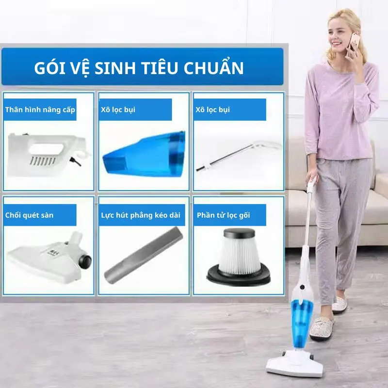 Máy hút bụi cầm tay mới HANFUREN - Thiết bị đa năng 2 trong 1 với khả năng hút và lọc bụi mịn mạnh mẽ - Công suất lớn - (Bảo hành 12 tháng) Làm sạch máy hút bụi cầm tay mayhut  buicamtaydeerma 6