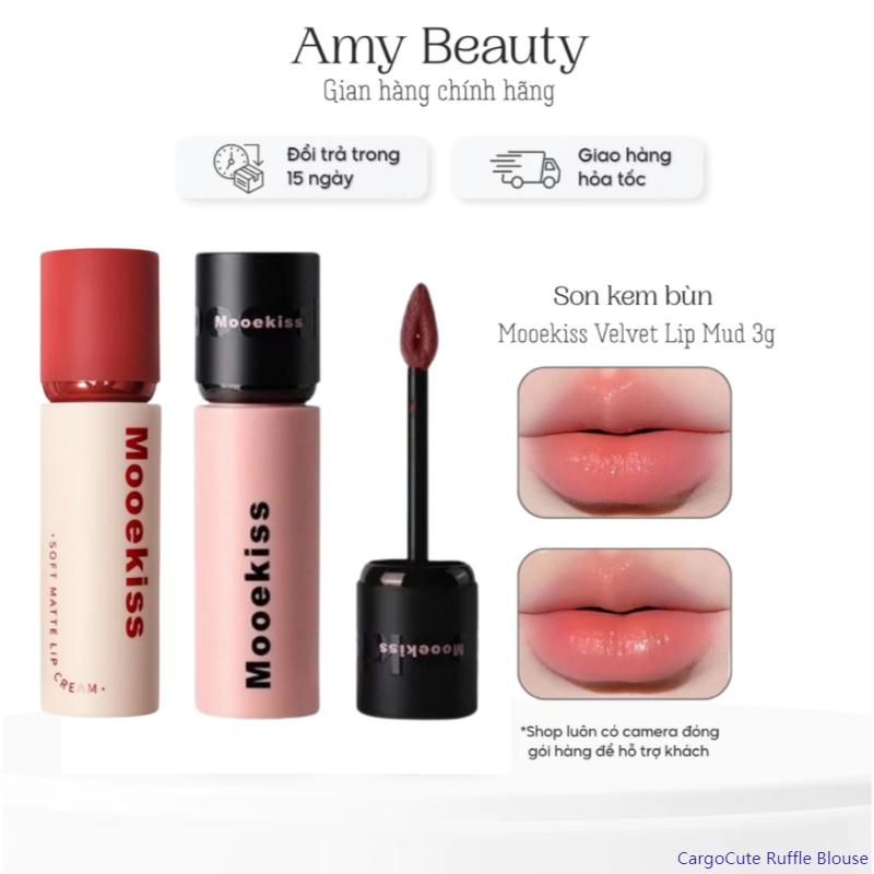 Son kem Mooekiss Velvet Lip Mud 3g son môi son bóng
