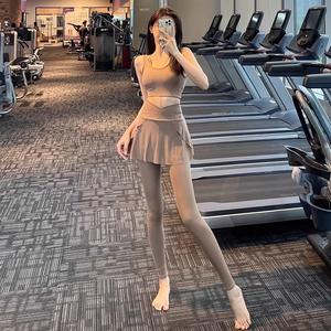 Yoga Pants Cover Up Skirt Outerwear Fitness Clothing Women's Running Pants Yoga Wear Shark Pants Two-Piece Sports Pants for Women