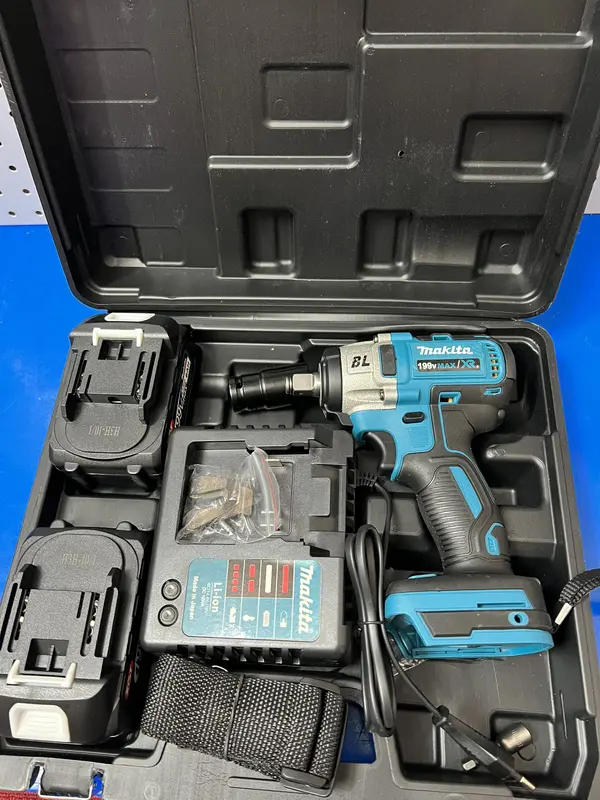 Máy Siết Bulong Makita kèm phụ kiện, máy bắn bulong, mở ốc, bắt vít, khoan, Pin 20v 10 Cell, Đầu 2 trong 1, Động cơ không chổi than 1
