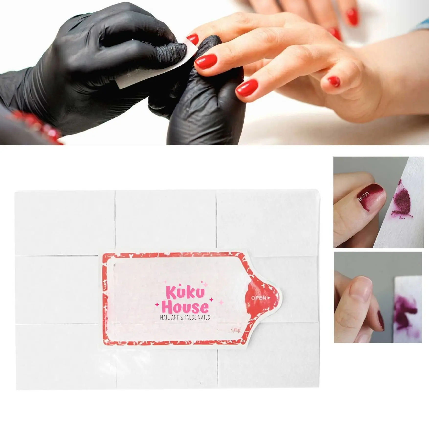 Kapas Nail Art tanpa serat 1 pack / Nail At wipes / Nail Remover pad penghapus nail art