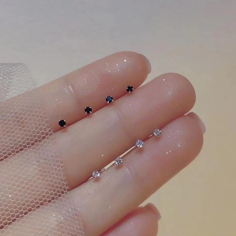 Bông Tai Đinh tán Mini, Hợp Xu hướng, Dành Cho Phụ Nữ Và Trẻ Em Gái, Sử Dụng Hàng Ngày, Thiết Kế Hình Học, Cỡ Nhỏ, Phụ Kiện Tai, Xương Tai Và Móng Tay, 1 Đôi k huyen taide p 0