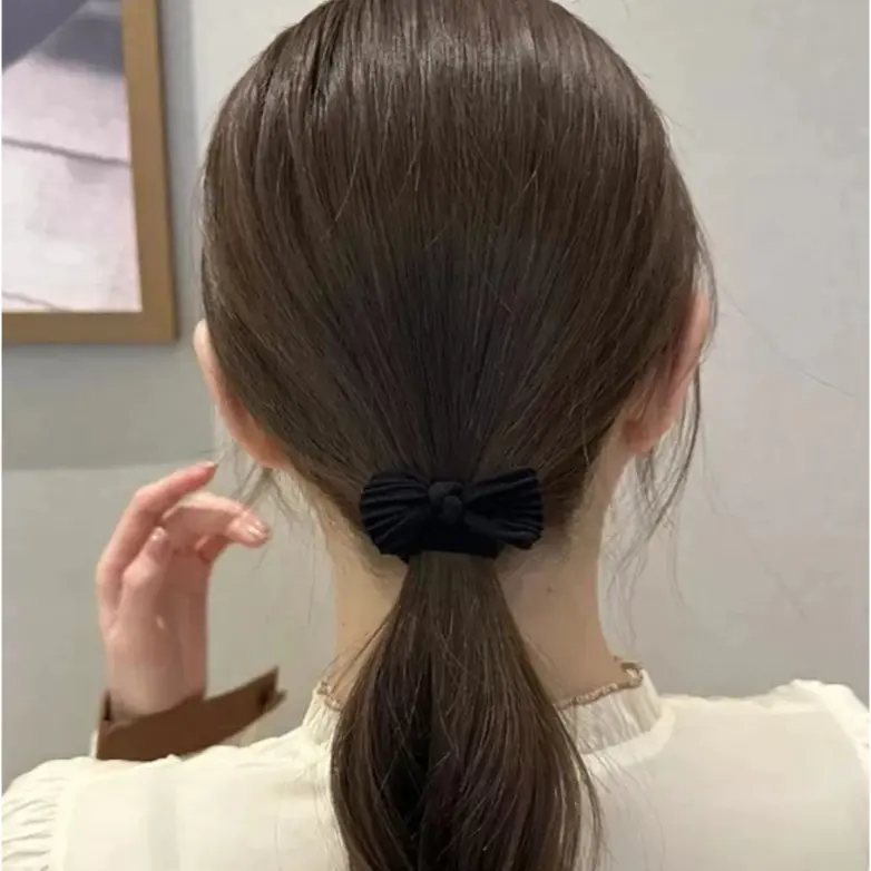 Băng Đô Nơ Màu Nâu Trà Bong Bóng Cô Gái, Phong Cách Hàn Quốc 2