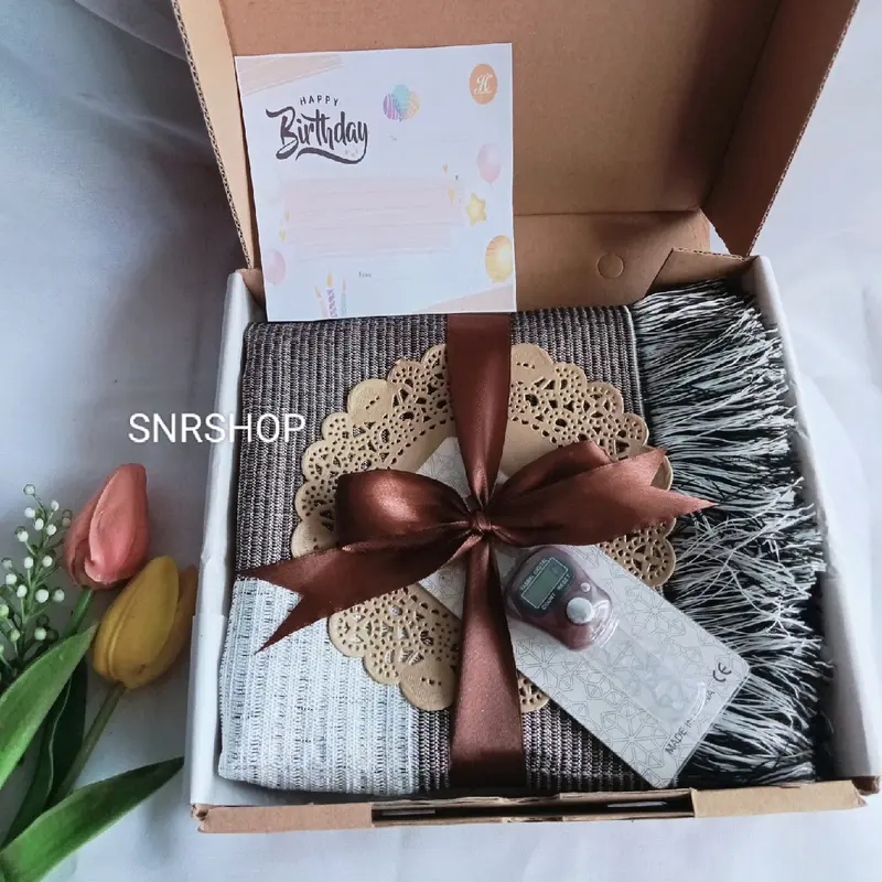 Kado hampers Sajadah Tasbih Termurah bingkisan lebaran 4