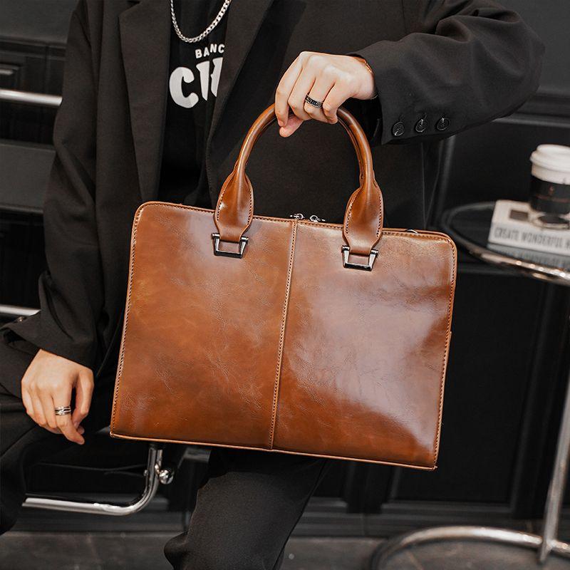 [1146 People Collection] Original Retro Fashion Portable Shoulder Bag Men'S Briefcase Casual Bag Messenger Bag Business Computer Bag Men'S Bag 1