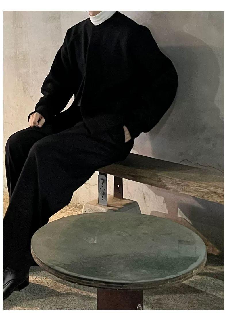 Product Introduction of Áo Khoác Cardigan, Màu Trơn Cổ Tròn, Dành Cho Nam Giới, Thời Trang Hợp Xu hướng Xu Hướng Mới 2024 Mùa Thu Và Mùa Đông, Phong Cách Joker, Dáng Rộng Vừa Vặn, Ngoại Cỡ, Đồ Len 14