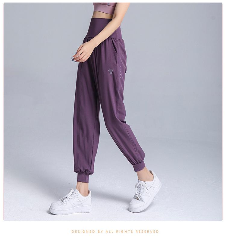 Product Introduction of Loose Sweatpants Women's Running Thin Pants High Waist Fast Dry Yoga Pants 11