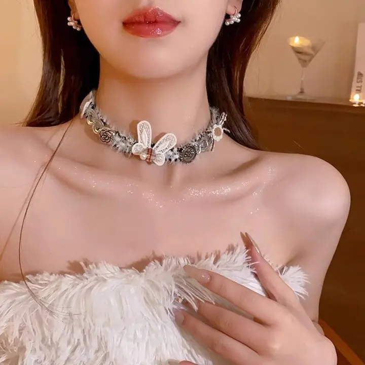 Dây chuyền cổ kiểu nơ lông mềm phối ngọc trai - Thiết kế đẳng cấp với vẻ ngọt ngào thanh tao - Phụ kiện thời trang nữ tính siêu mộng mơ