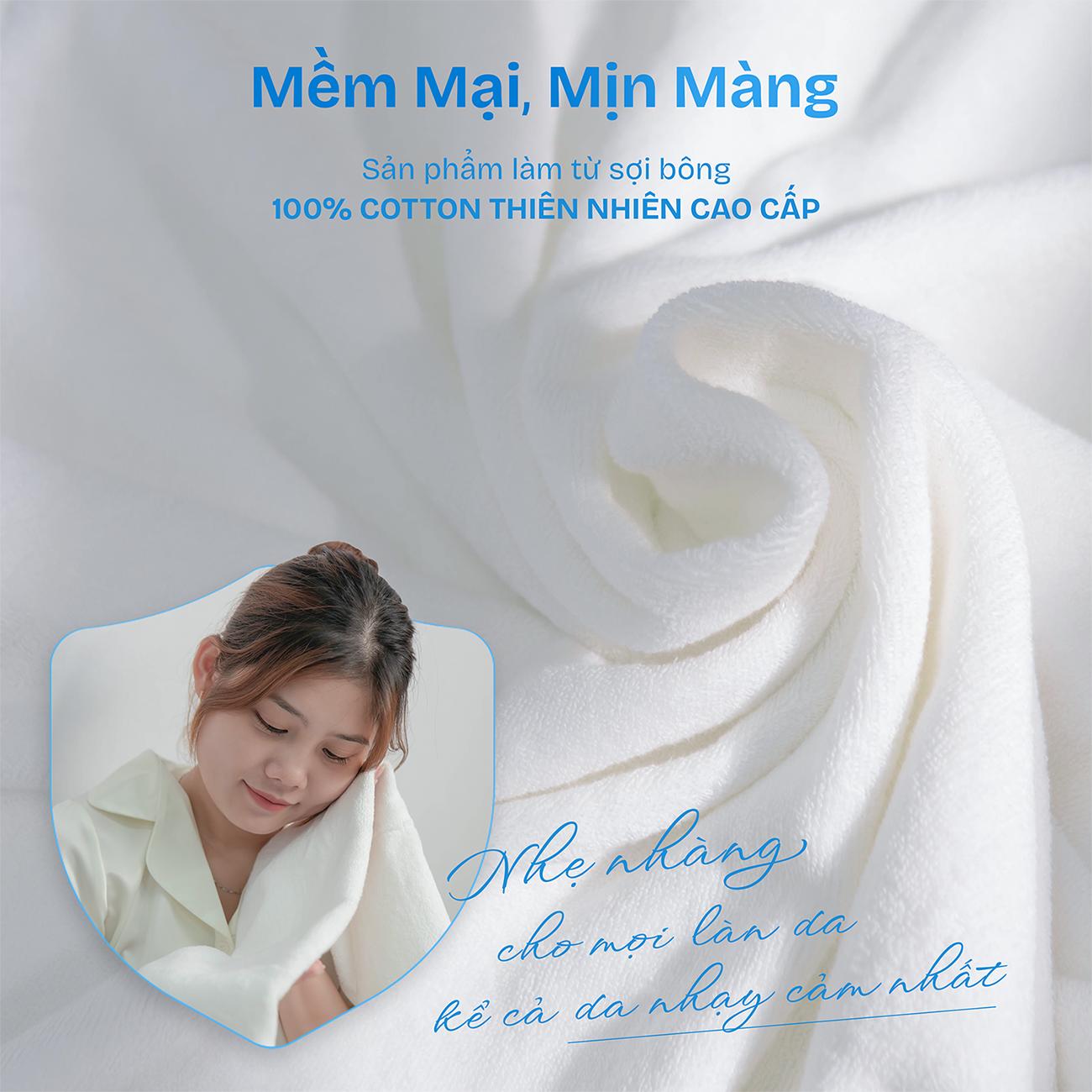 Khăn mặt vuông size 25x25cm nhỏ gọn tiện lợi