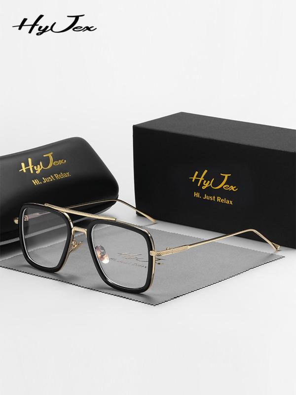 Minimalist Elegant Aviator Eyeglasses for Everyday Use (1 Pair), Basic Flat Frame Fashion Eyeglasses for Women & Men, Fashion Eyeglasses for Work, Daily Clothing Decor, Perfect for Student Daily Use 3