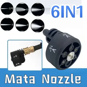 6 in 1 Nozzle Sprayer Jet Cleaner /Kepala Semprotan Air Portable Adjustable Jet Cleaner 1/4 Inch/ / Quick Release Kepala Semprotan Air High Pressure Untuk Cuci Mobil/motor Car