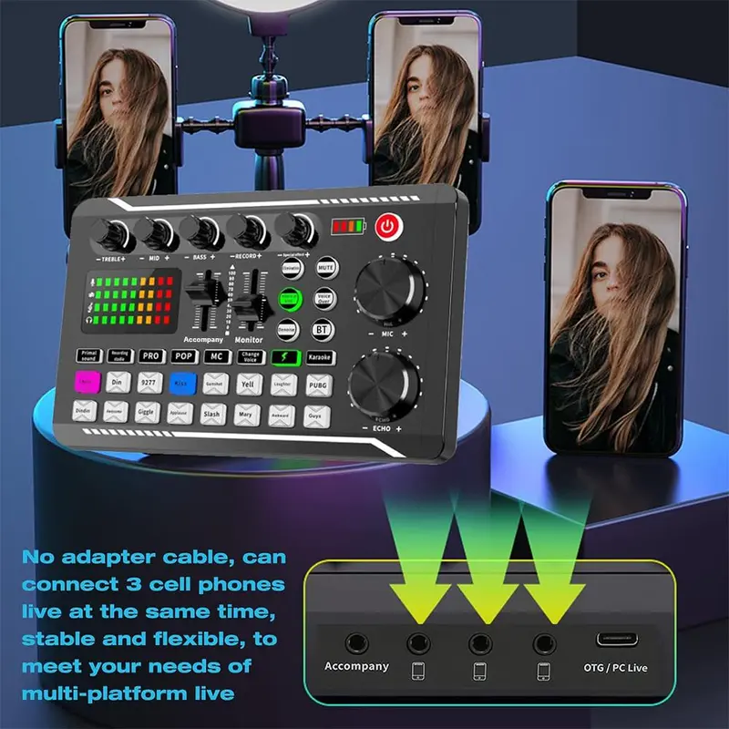 Live Broadcast Equipment Package, Professional Microphone Set, Live Broadcast Equipment Package, Suitable for Singing, Gaming, Blog Live Broadcast 7