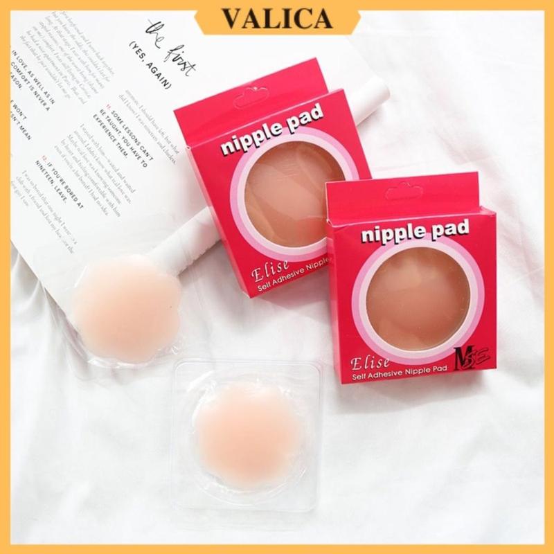 Deal Shock Miếng dán ngực silicon Nữ keo dính chắc chắn - Hộp 1 Cặp dán nhũ hoa chống nước không lộ viền VALICA D1222 Bra Women Voan Kem Voi vải silicon