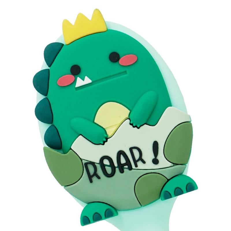 Cartoon Dinosaur Hair Comb, 1 Count Cute Detangling Brush, Travel Portable Comb Folding Mirror for Child Baby Girls Boys, Heatless Styling Tools for Kids, Christmas Gift 3