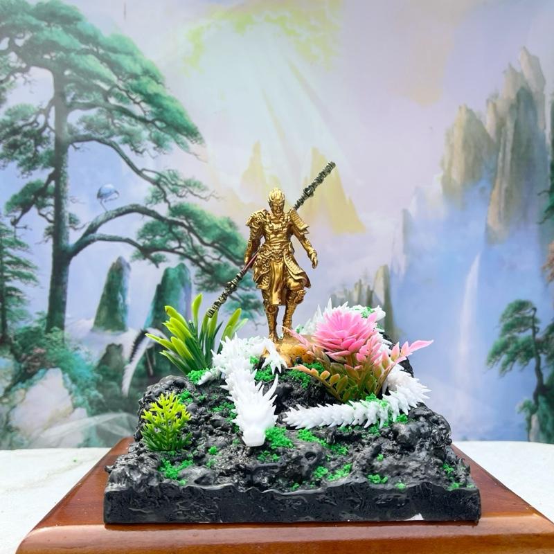 Layout ngộ không ngồi thiền kích thước 15-15-15. Tượng chất liệu bột đá. Gỗ lũa và dễ cây rừng. Layout trang trí bể cá, tiểu cảnh , decor trang trí phòng làm việc