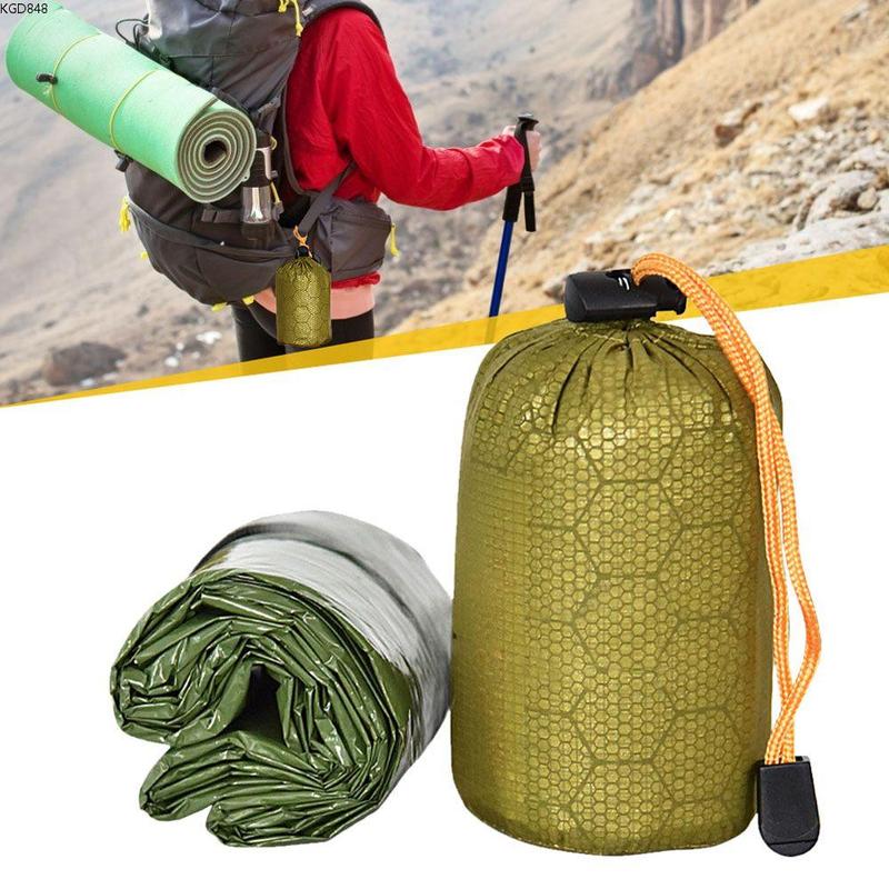 KGD848 Keep Warm Windproof Portable Storage Bag Compression Stuff Sack Waterproof Survival Equipment Compression Pack Sleeping Bags Survival Sleeping Bag Emergency Sleeping Bag Outdoor Bivvy 0