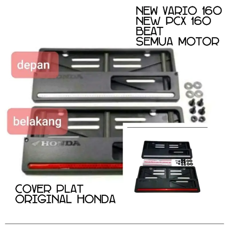 Cover Plat Nomer New Vario 160 New Pcx 160 Beat Deluxe New Adv 160 Original Honda