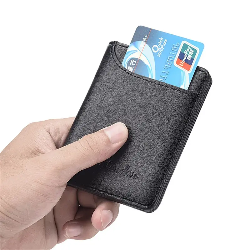 Ví Công Sở Mỏng Cho Nam, Ví Đựng Thẻ Tín Dụng, Kẹp Tiền Gấp Đôi, Ví Da Ngắn, Ví Đựng Thẻ Căn Cước 0