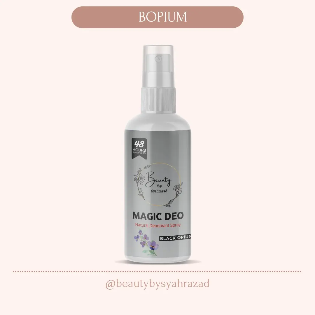 Black opium deodorant spray 100 ml deodorant tawas alami | Magic deo spray by Syahrazad Bau Ketiak