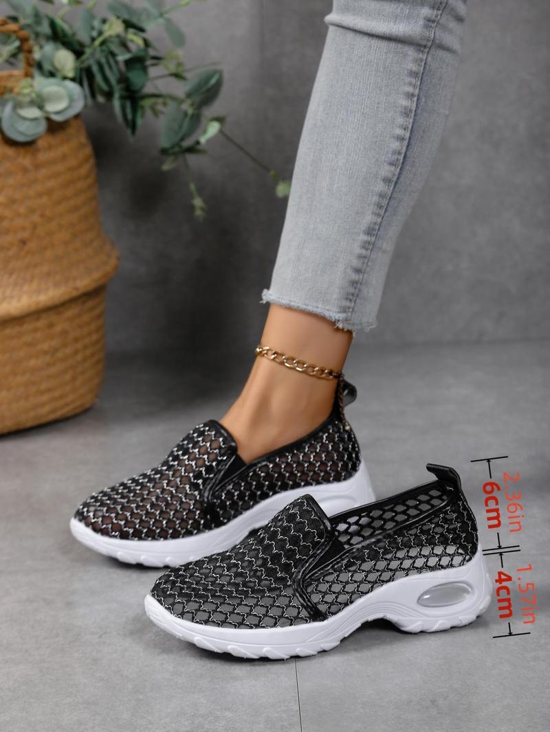 Product Introduction of Women's Fashionable Breathable Mesh Slip on Sandals, Casual Comfortable Sandals for Summer, Lightweight Breathable Shoes for Daily Wear, Girl 5