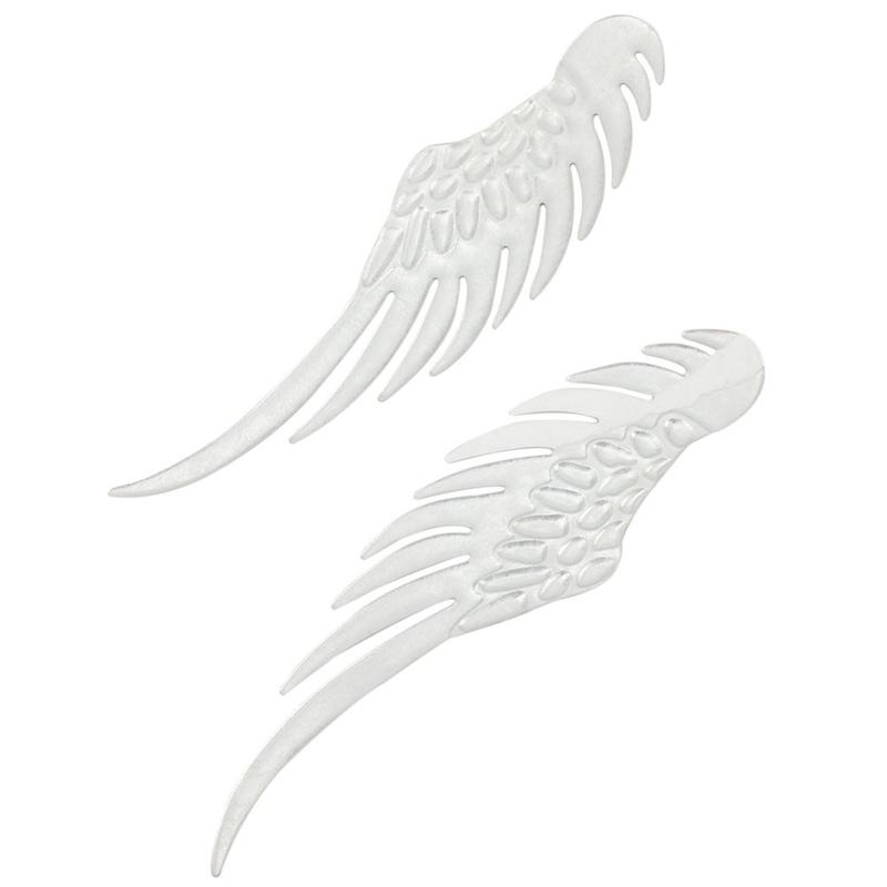 Cặp Nhãn Dán Xe Máy Ô Tô, Chất Liệu PVC 3D, Decal Can Đồ Họa Cánh Tự Làm Sáng Tạo, Bảo Vệ Chống Trầy Xước Trang Trí Thông Dụng, Có Màu Đỏ, Vàng Và Bạc, Phụ Kiện Xe Tùy Chỉnh 1