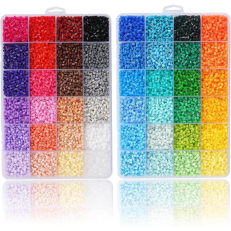 Hạt Cầu Chì Mini, 12000 Hạt Melty Mini, 24 Màu, Hạt Sắt Mini, Tương Thích Với Hạt Perler Mini Và Hama Mini, Hạt Artkal Mini 2.6Mm 0