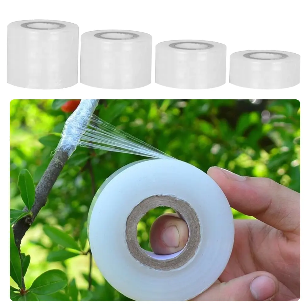 Cuộn băng ghép Vườn Ươm, 100M / cuộn, Có Thể Co Giãn, Tự dính, Có Thể Phân Hủy, Băng Dính ghép màu trắng, Băng Dính buộc cây, Băng phim ghép, # 438244