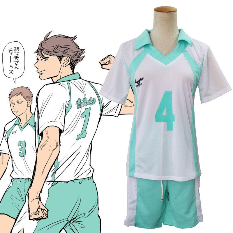 Trang Phục Đồng Phục Johsai Haikyuu Oikawa Aoba Tooru, Trang Phục Thể Thao Hóa Trang, Áo Thi Đấu Số 1 Nam Menswear 6