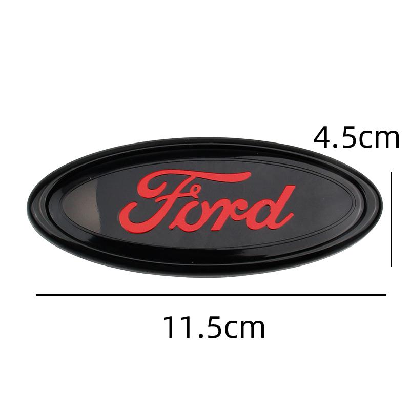 Biểu tượng phía trước hoặc phía sau, 11,5X4,5cm, cho Ford Ecosport, Focus, Mondeo, Fiesta, KA, Escort, KUGA, Taurus, Huy hiệu lưới tản nhiệt phía trước, Nhãn dán thân cây, Biển báo Hud cờ Hoa Kỳ 1