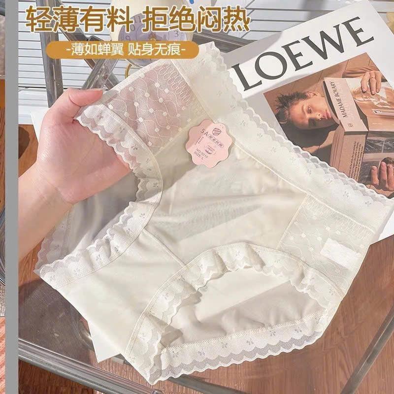 Sét 5 (Sét 10) Quần Lót Nữ Cao Cấp Q9210 Su Lụa Lạnh Phối Ren Tơ Mềm Mại Viền Sóng 4