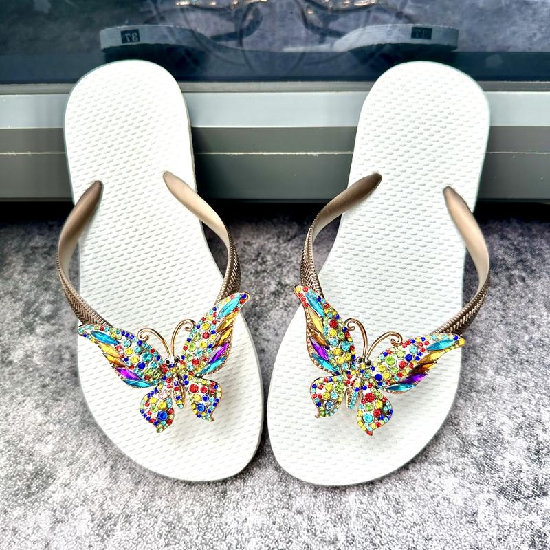 [Mũi Tròn] DÉP XỎ NGÓN NỮ GẮN CHARM BỨM MÀU SẮC MŨI ĐẾ TRÒN TÔN CHÂN CHẤT DÉP CAO SU 11 MÀU DéP Shoes GiàY Nhung