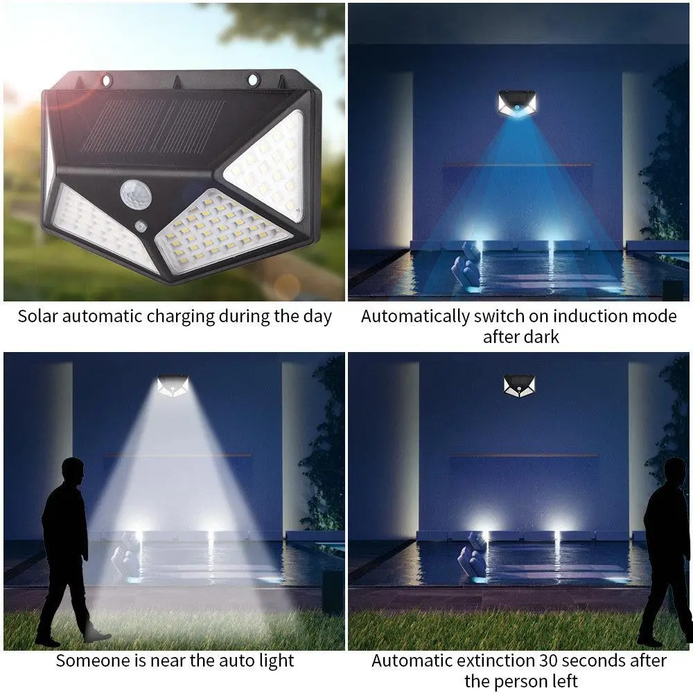 Lampu Taman Tenaga Surya B100 LED // Sensor Light LED
