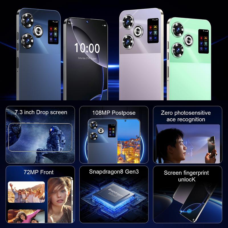 Điện Thoại Di Động S25Ultra, Hàng Mới Về Năm 2024, Xuyên Biên Giới, Máy Tất Cả Trong Một, Màn Hình Lớn 7.3 Inch, Độ Nét Cao, Thích Hợp Cho Quốc Tế Thương, Mẫu Bán Chạy 6