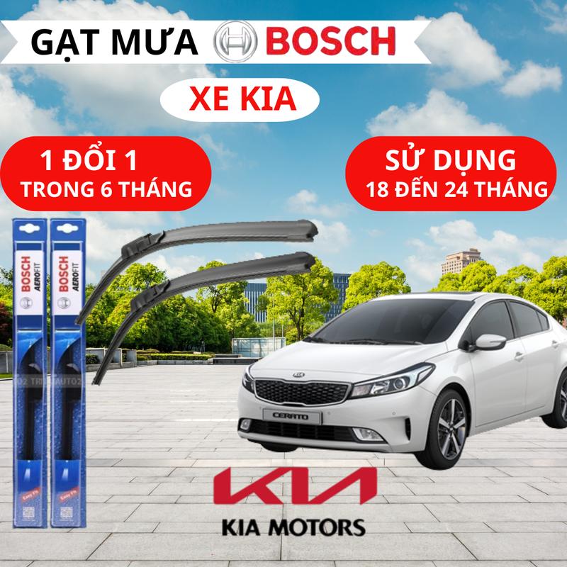 KIA Bộ gạt mưa xe ô tô của BOSCH lưỡi gạt mưa ô tô xương mềm lưỡi silicon siêu sạch : Sedona Morning Carnival Carens Cerato K3 K5 Forte Rio,.. Cao Su gạt mưa chính hãng gạt kính ô tô