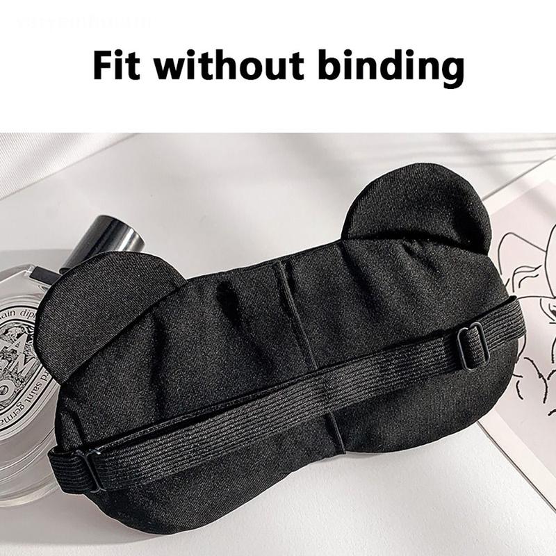 Product Introduction of 1Pcs Cute Silk Eyes Mask Breathable without Gel Eye Patch Travel Accessory Sleep Blindfold Cartoon Eyepatch 21