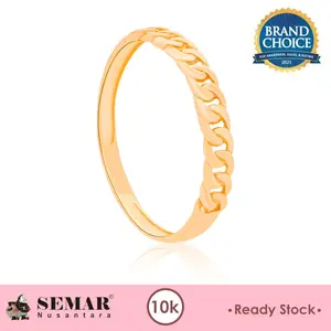 Cincin Emas Classic Wave Ring Gold 10K Semar Nusantara