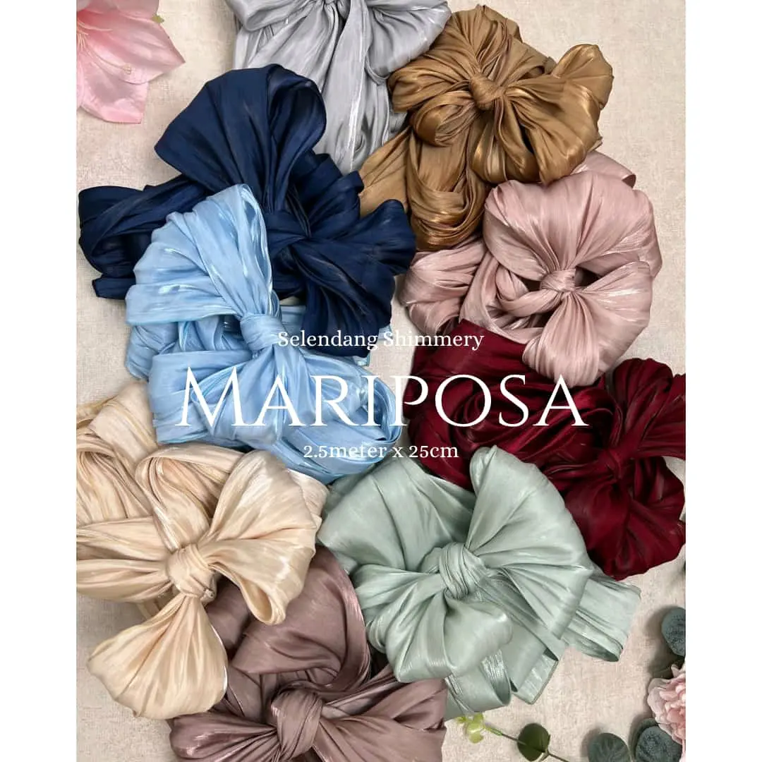 Selendang / ikat pinggang Kebaya Silk Shimmer Mariposa