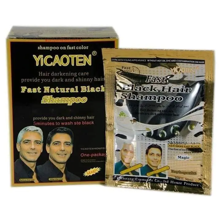 Gội là đen CAOTEN Fast Black Hair Shampoo (30ml x 10gói) Đổi Màu Tóc Nhuộm Tóc