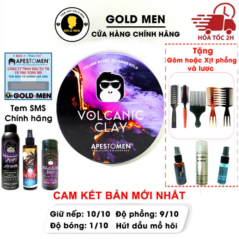 Sáp vuốt tóc Volcanic Clay Apestomen - Gôm Apestomen Anti Gravity - Xịt tạo phồng tóc Volcanic Sea Salt Spray - Bột tạo phồng tóc Volcanic Ash
