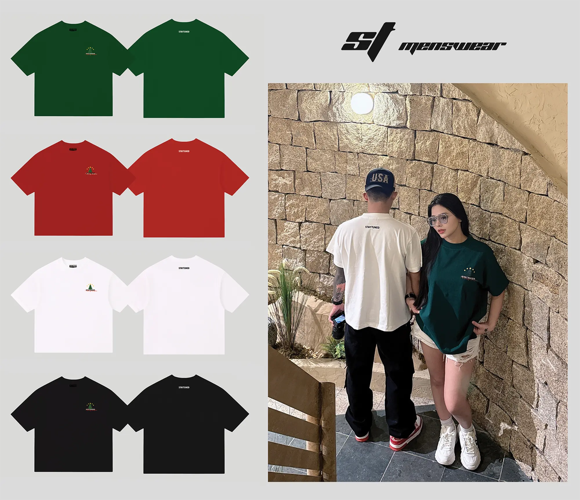 (NEW) Áo thun form BOXY FIT Cotton 2C 280gsm//STMENSWEAR (logo in PET DTF chuyển nhiệt và thêu nổi 3D)